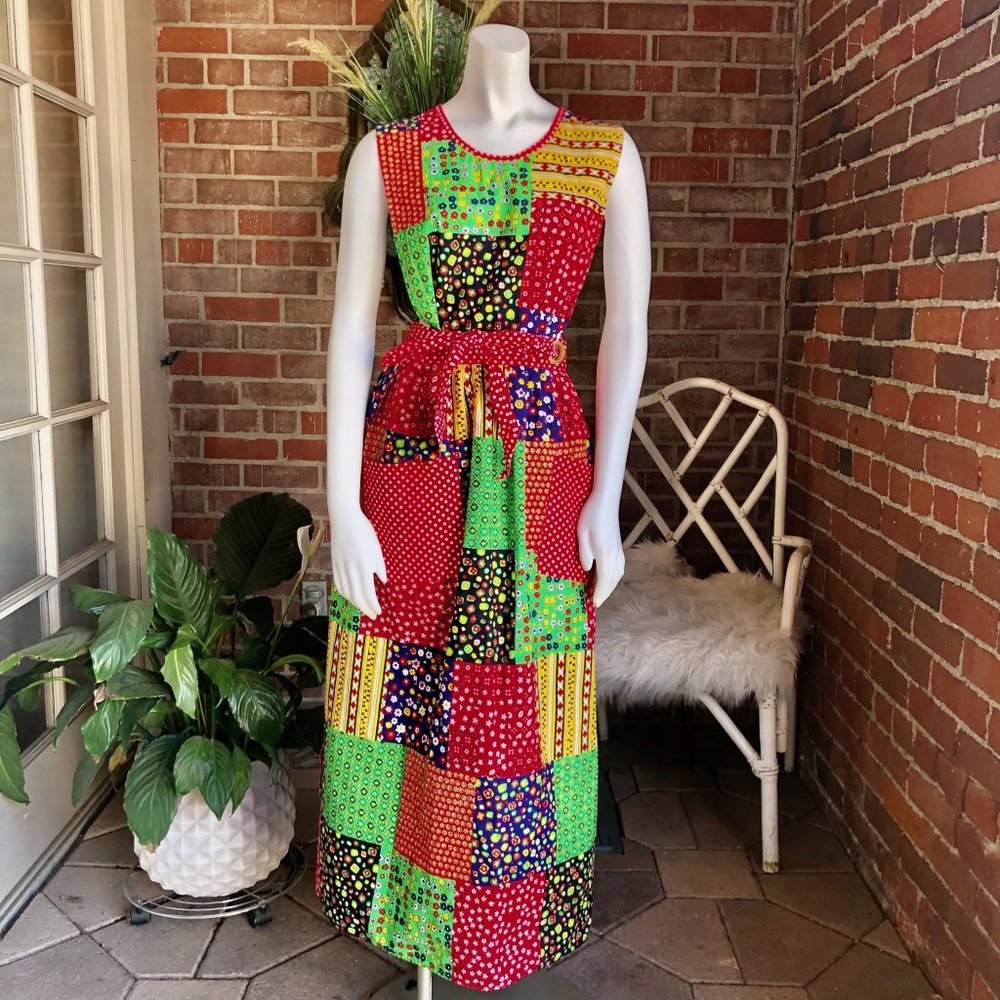 1970s Patchwork Pinafore